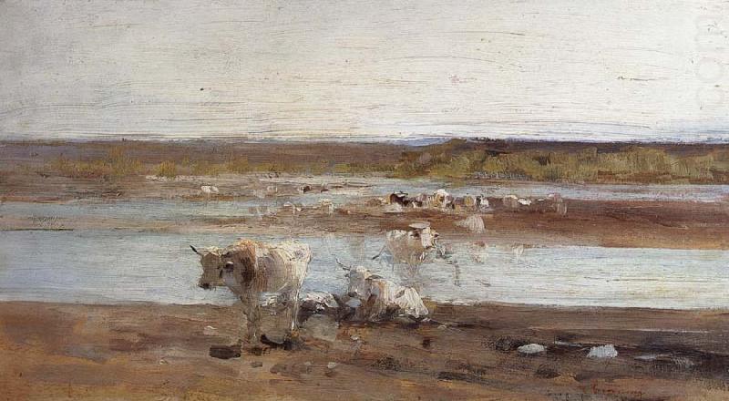 Nicolae Grigorescu Herd by the River china oil painting image